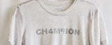 t. Weeyn CHAMPION (CH4M9ION) binary code unisex oatmeal short sleeve t-shirt design
