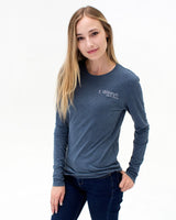 GOAT ASCII and Binary Computer Code Women's  Long Sleeve Navy t-shirt