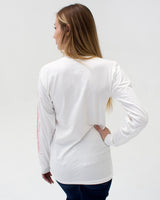 t. Weeyn Heart on sleeve binary code women's shirt back view