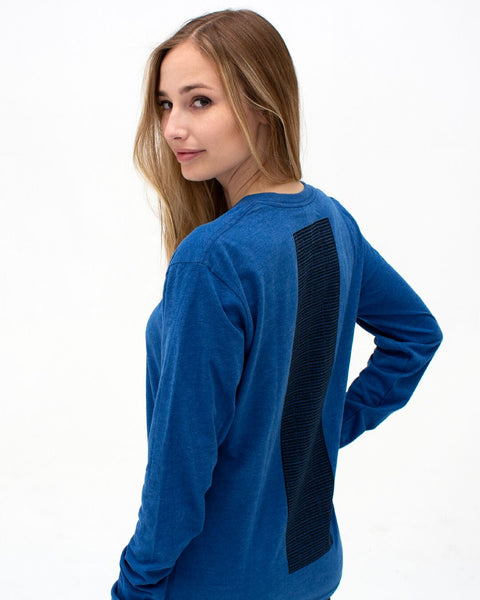 t. Weeyn Backbone Steel  ASCII code women's blue long sleeve t-shirt with angel number