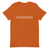 t. Weeyn CHAMPION (CH4M9ION) binary code man and women's orange short sleeve t shirt