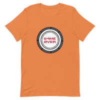 t. Weeyn Game Over binary code men and women's unisex orange t-shirt
