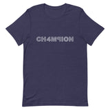t. Weeyn CHAMPION (CH4M9ION) binary code men and women's unisex navy short sleeve t shirt