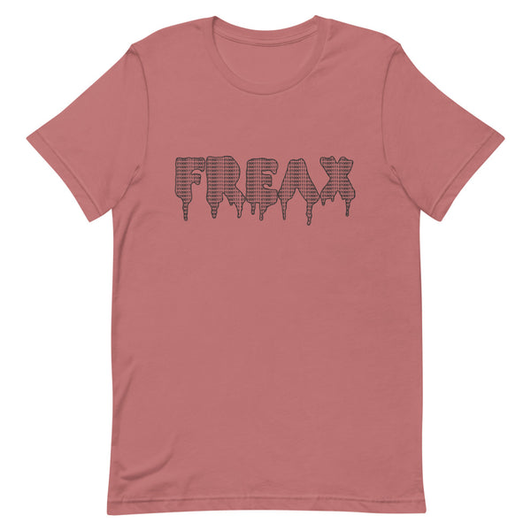t. Weeyn FREAX Linux inspired with corresponding flowing binary code inside men and women's unisex short sleeve mauve t-shirt