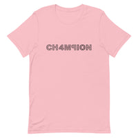 t. Weeyn CHAMPION (CH4M9ION) binary code men and women's unisex pink short sleeve t shirts